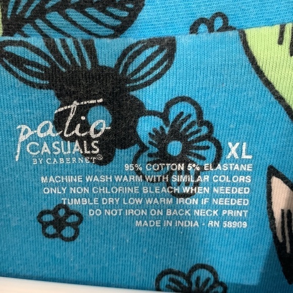 Patio Casuals summer dress Sz XL *runs small* missing 1 button see measurements - Picture 2 of 4